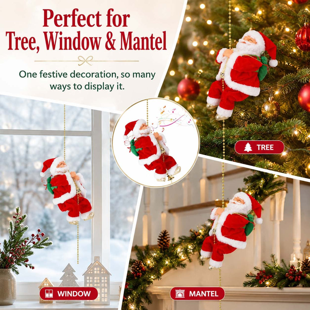 Animated Climbing Santa Christmas Decoration – climbing Santa display locations