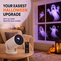 Halloween Window Projection Mini Projector – mini projector creating Halloween ghosts on a window