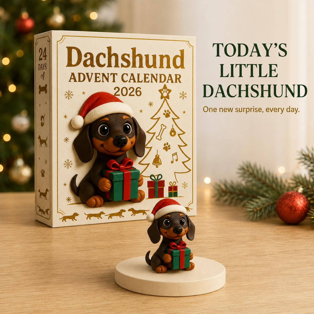 Dachshund character revealed from the advent calendar