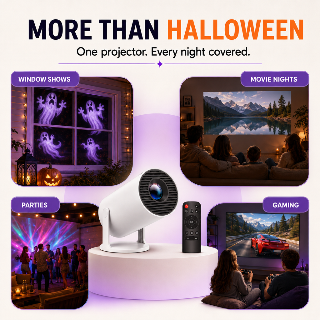 Halloween Window Projection Mini Projector – projector uses for windows movies parties and gaming