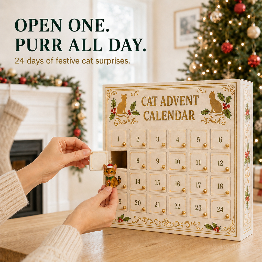 Opening a numbered door on the Cat Advent Calendar