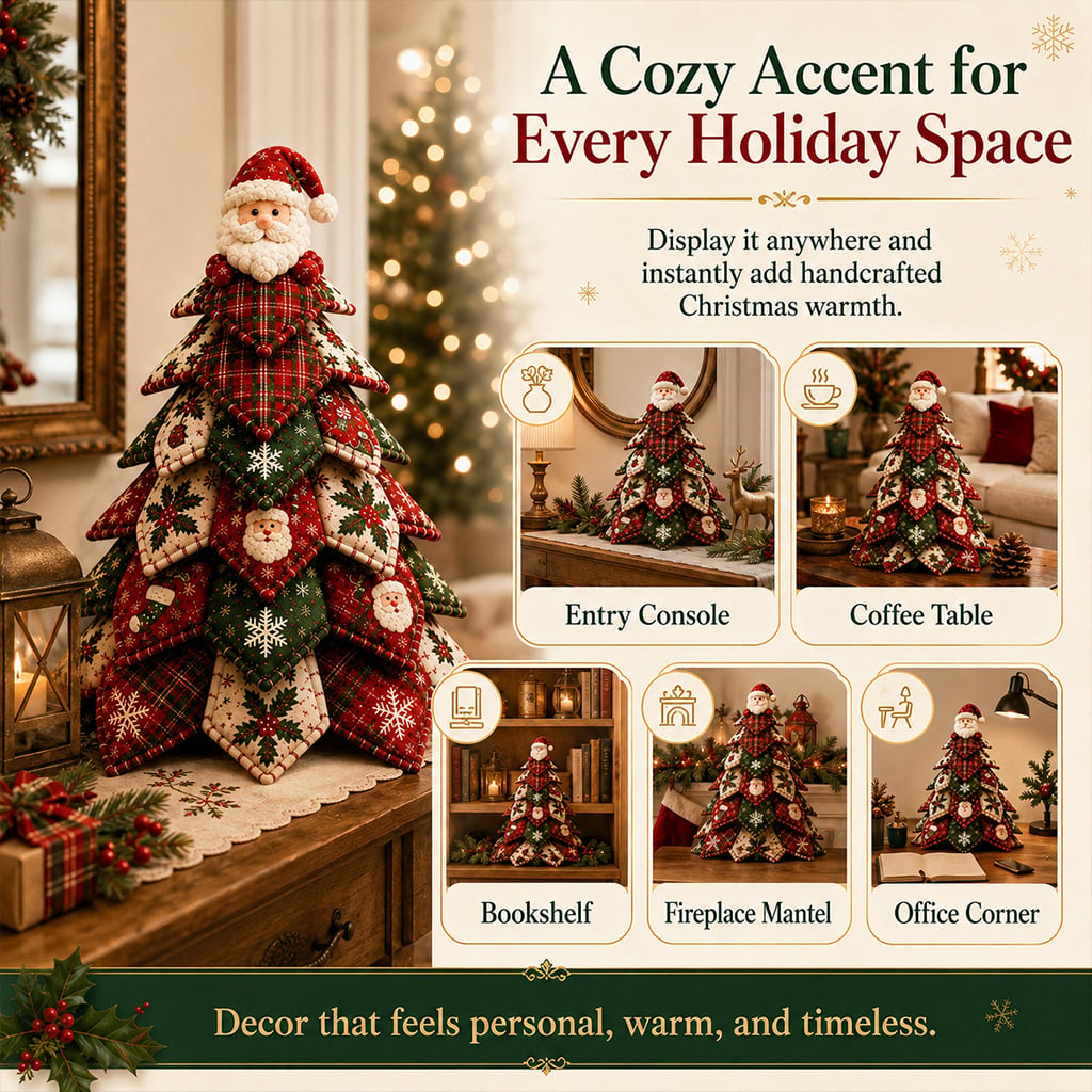 DIY Quilted Christmas Tree Craft Kit – quilted Christmas tree display ideas