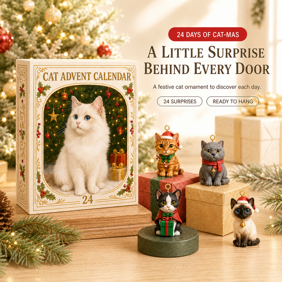 Daily cat surprise from the 24-day advent calendar