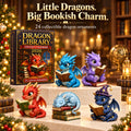 Dragon Library Advent Calendar 2026 with assorted reading dragon ornaments