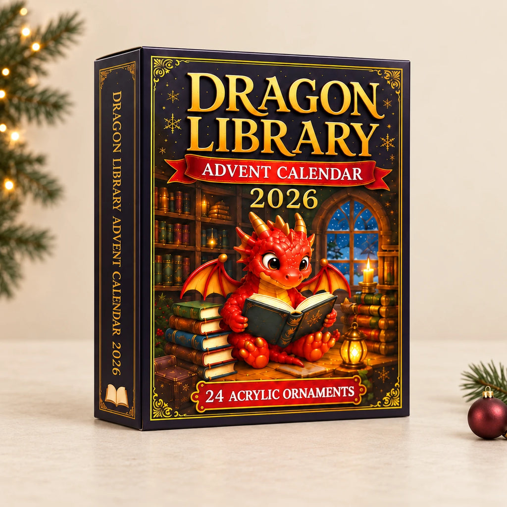 Front of the Dragon Library Advent Calendar 2026 gift box