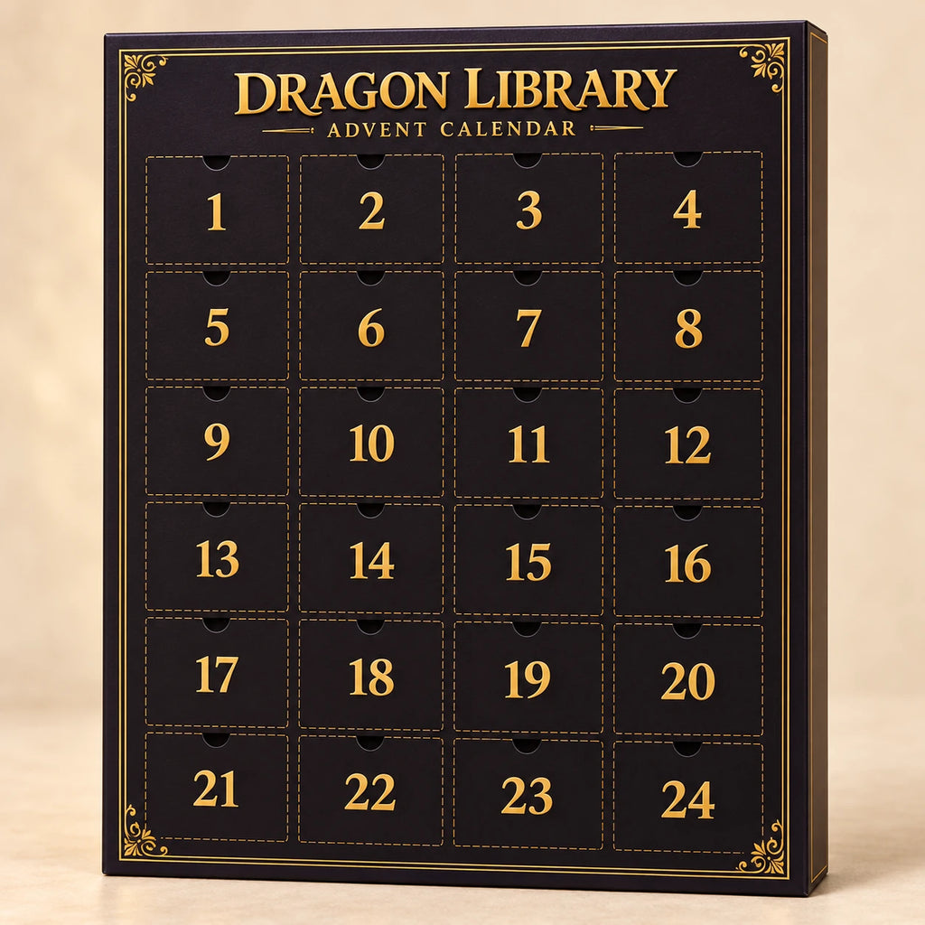 Back of the Dragon Library Advent Calendar with doors numbered 1 to 24
