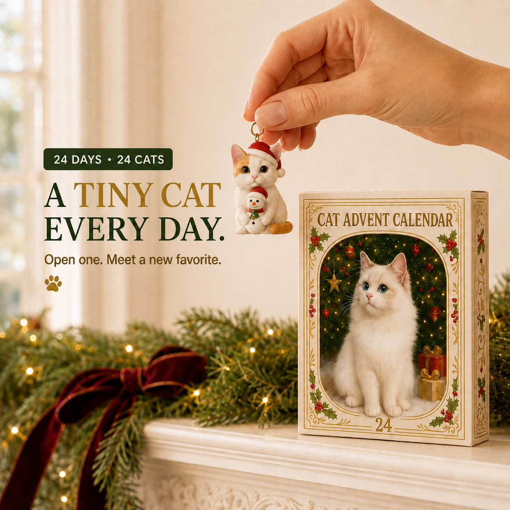 Cat Christmas countdown calendar product detail
